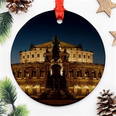 Dresden Semper Opera House Round Ornament (two Sides)