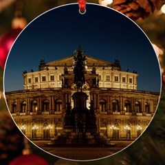 Dresden Semper Opera House Uv Print Acrylic Ornament Round by Amaryn4rt