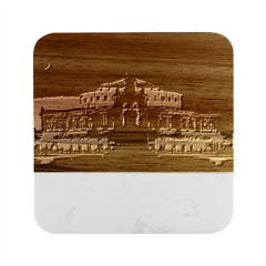 Dresden Semper Opera House Marble Wood Coaster (square) by Amaryn4rt