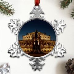 Dresden Semper Opera House Metal Small Snowflake Ornament by Amaryn4rt