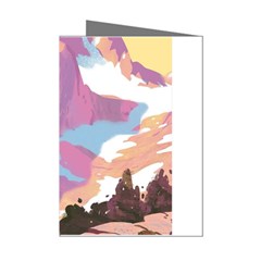 Pink Mountains Grand Canyon Psychedelic Mountain Mini Greeting Cards (pkg Of 8)