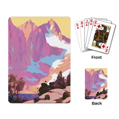 Pink Mountains Grand Canyon Psychedelic Mountain Playing Cards Single Design (rectangle)