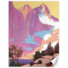 Pink Mountains Grand Canyon Psychedelic Mountain Canvas 18  X 24  by Modalart