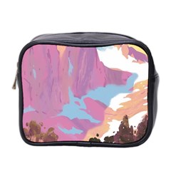 Pink Mountains Grand Canyon Psychedelic Mountain Mini Toiletries Bag (two Sides) by Modalart