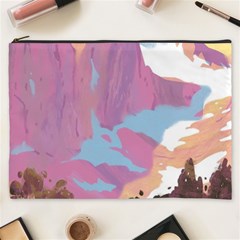 Pink Mountains Grand Canyon Psychedelic Mountain Cosmetic Bag (xxxl) by Modalart