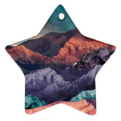 Adventure Psychedelic Mountain Ornament (star)