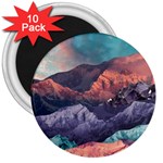 Adventure Psychedelic Mountain 3  Magnets (10 pack)  Front