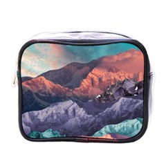 Adventure Psychedelic Mountain Mini Toiletries Bag (one Side)