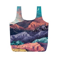 Adventure Psychedelic Mountain Full Print Recycle Bag (m)