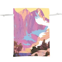 Pink Mountains Grand Canyon Psychedelic Mountain Lightweight Drawstring Pouch (xl)