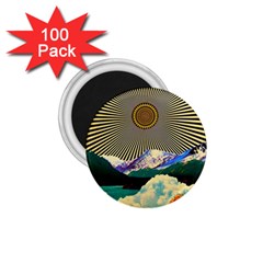 Surreal Art Psychadelic Mountain 1 75  Magnets (100 Pack) 