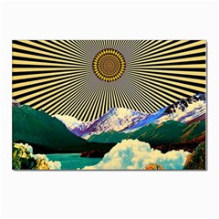 Surreal Art Psychadelic Mountain Postcard 4 x 6  (pkg Of 10) by Modalart