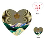 Surreal Art Psychadelic Mountain Playing Cards Single Design (Heart) Front