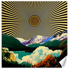 Surreal Art Psychadelic Mountain Canvas 16  X 16  by Modalart