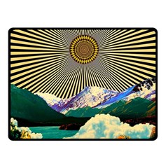 Surreal Art Psychadelic Mountain Fleece Blanket (small) by Modalart