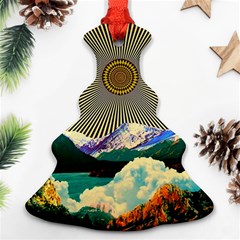 Surreal Art Psychadelic Mountain Ornament (christmas Tree) 