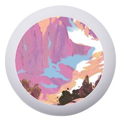 Pink Mountains Grand Canyon Psychedelic Mountain Dento Box With Mirror