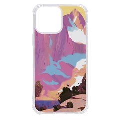 Pink Mountains Grand Canyon Psychedelic Mountain Iphone 13 Pro Max Tpu Uv Print Case by Modalart