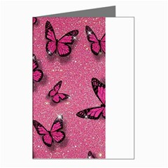 Pink Glitter Butterfly Greeting Cards (pkg Of 8)