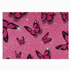 Pink Glitter Butterfly Large Glasses Cloth by Modalart