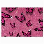 Pink Glitter Butterfly Large Glasses Cloth (2 Sides) Back