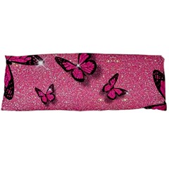 Pink Glitter Butterfly Body Pillow Case (dakimakura) by Modalart