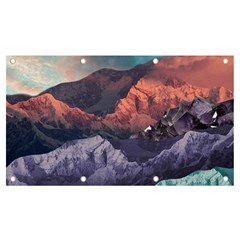 Adventure Psychedelic Mountain Banner And Sign 7  X 4 