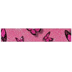 Pink Glitter Butterfly Large Premium Plush Fleece Scarf  by Modalart