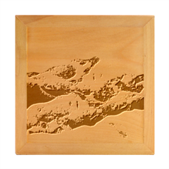 Adventure Psychedelic Mountain Wood Photo Frame Cube by Modalart