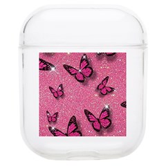 Pink Glitter Butterfly Soft Tpu Airpods 1/2 Case by Modalart