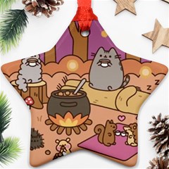 Pusheen Cute Fall The Cat Ornament (star)