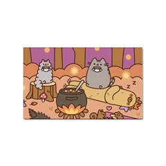 Pusheen Cute Fall The Cat Sticker Rectangular (100 Pack) by Modalart