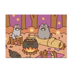 Pusheen Cute Fall The Cat Sticker A4 (10 Pack) by Modalart