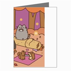 Pusheen Cute Fall The Cat Greeting Card by Modalart