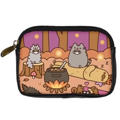 Pusheen Cute Fall The Cat Digital Camera Leather Case by Modalart