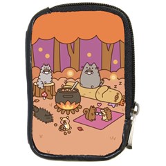 Pusheen Cute Fall The Cat Compact Camera Leather Case by Modalart