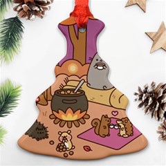 Pusheen Cute Fall The Cat Christmas Tree Ornament (two Sides)