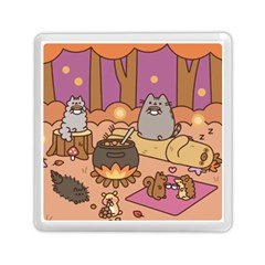 Pusheen Cute Fall The Cat Memory Card Reader (square) by Modalart