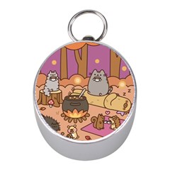 Pusheen Cute Fall The Cat Mini Silver Compasses by Modalart