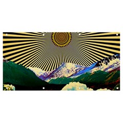 Surreal Art Psychadelic Mountain Banner And Sign 8  X 4  by Modalart