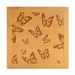 Pink Glitter Butterfly Wood Photo Frame Cube by Modalart