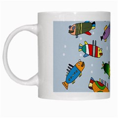 Fish Ocean Sea Water Diving Blue White Mug by Modalart