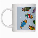 Fish Ocean Sea Water Diving Blue White Mug Left