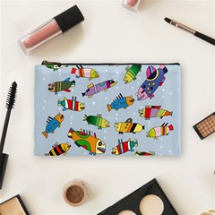 Fish Ocean Sea Water Diving Blue Cosmetic Bag (medium) by Modalart