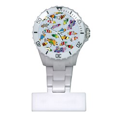 Fish Ocean Sea Water Diving Blue Plastic Nurses Watch by Modalart