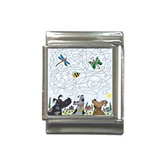 Dog Puzzle Maze Bee Butterfly Italian Charm (13mm) by Modalart