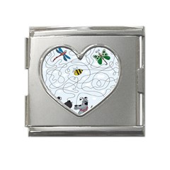 Dog Puzzle Maze Bee Butterfly Mega Link Heart Italian Charm (18mm) by Modalart