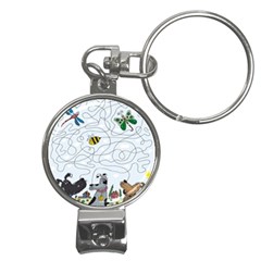 Dog Puzzle Maze Bee Butterfly Nail Clippers Key Chain