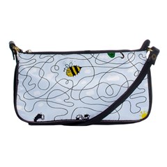 Dog Puzzle Maze Bee Butterfly Shoulder Clutch Bag by Modalart