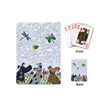 Dog Puzzle Maze Bee Butterfly Playing Cards Single Design (Mini) Back